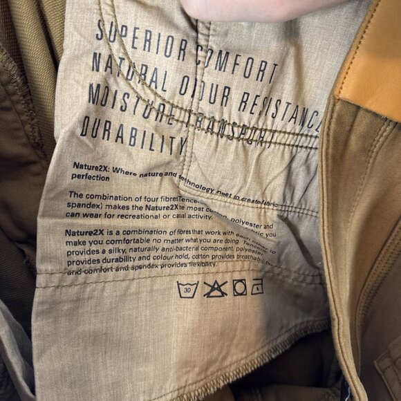 DUER N2X Relaxed Taper Performance Pants Men’s 40x32 Tan Stretch - Picture 6 of 9